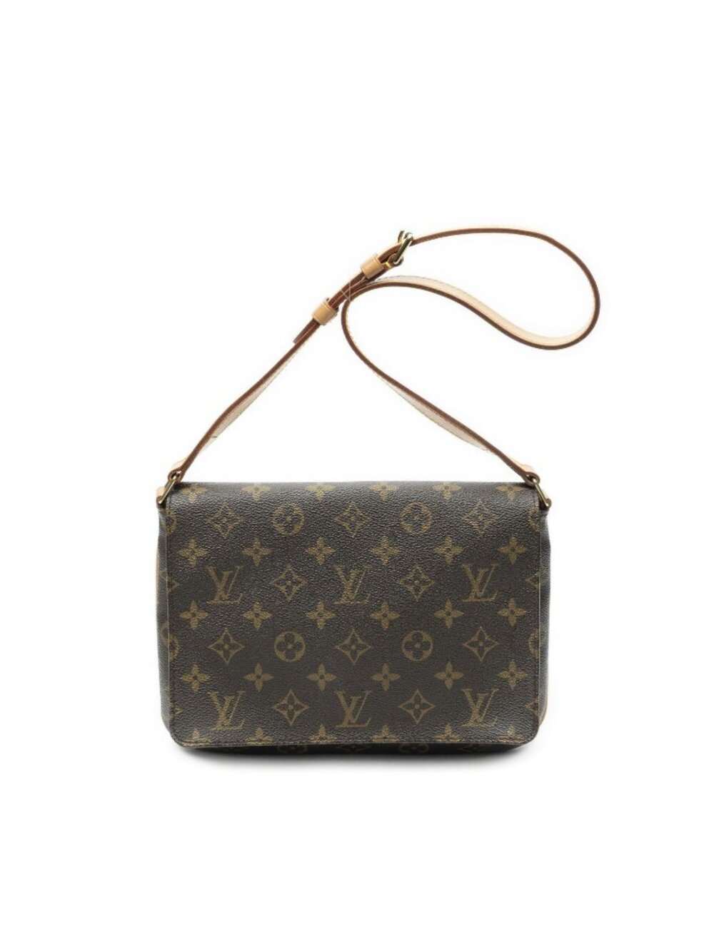 Louis Vuitton Musette Tango Brown Monogram Canvas Crossbody